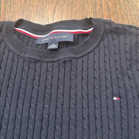 Tommy Hilfiger Women’s Navy Cable Knit Cotton Sweater Size XS - Picture 2 of 6